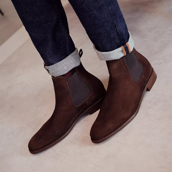 Suede Classic Leather Chelsea Boot