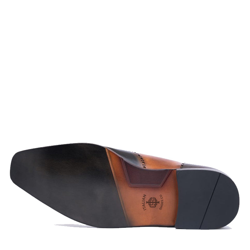 Patina Wholecut Wingtip Leather Oxford Tan Shoe