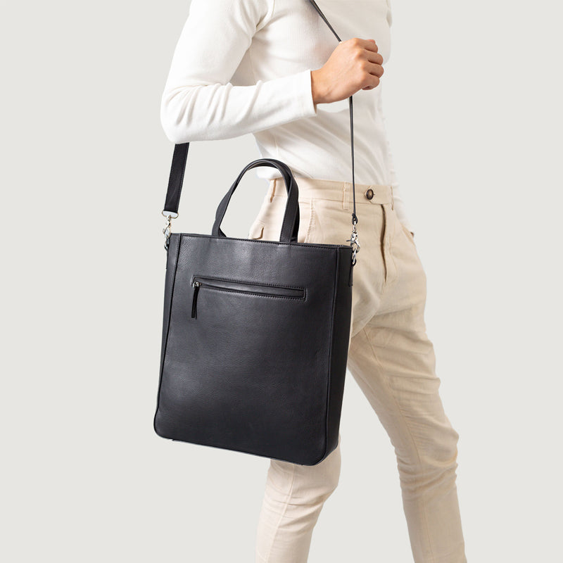 The Poet Leather Tote Brown Bag