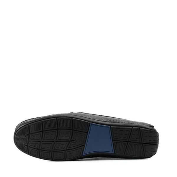 Classic Textured Leather Driving Loafer