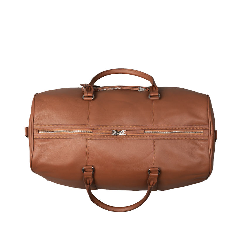 Darrio Vintage Brown Leather Duffle Bag