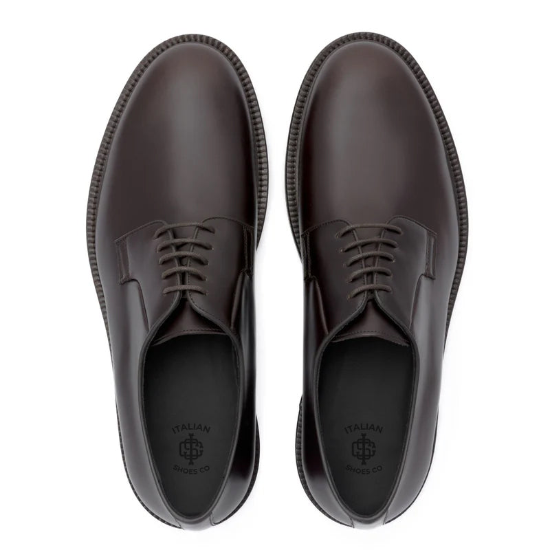 Premium Lace Up Leather Derby Brown Shoe