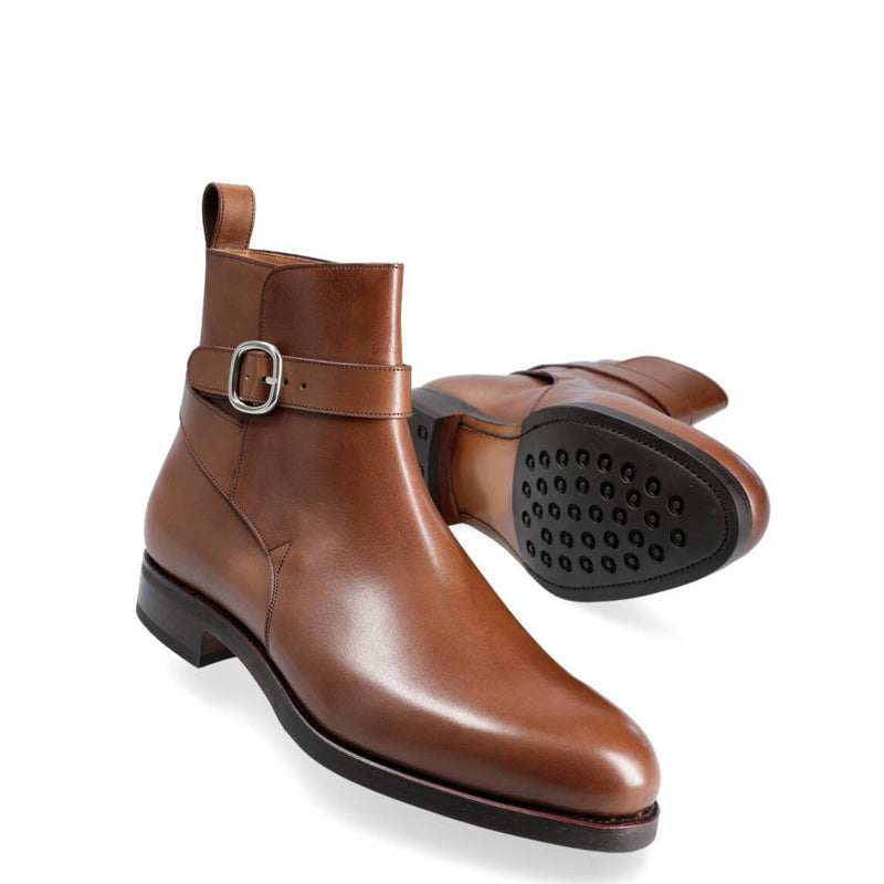 Premium Leather Stylish Jodhpur Black Boot With Side Buckle