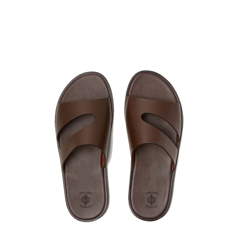 Stylish Double Strap Leather Daily Wear Slipper