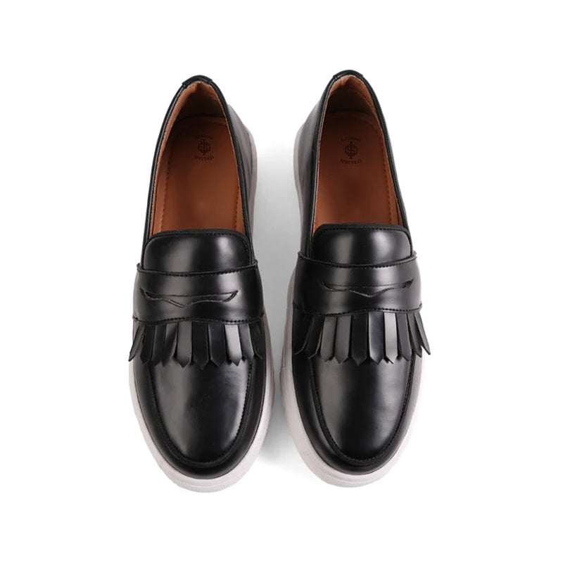 Premium Slip-ON Leather Sneaker With Fringe