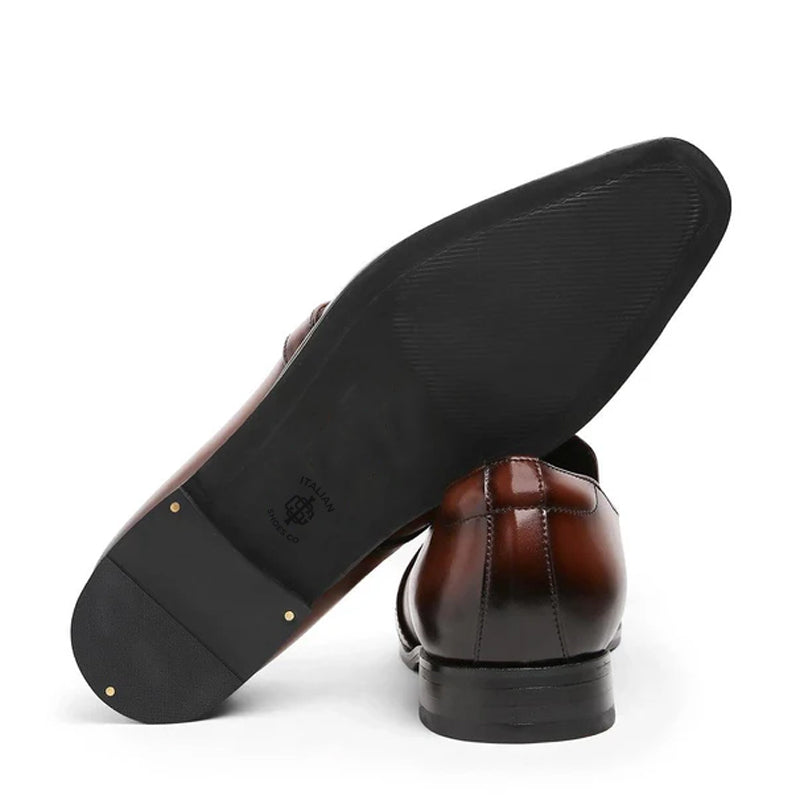 Classic Design Polished Shiny Leather Green Loafer