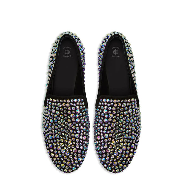 Crystalline Embellished Loafers