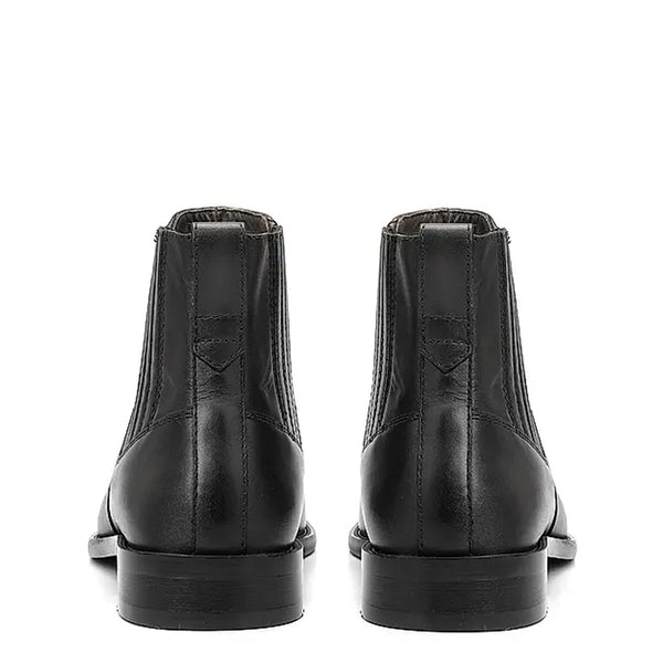 Mid Top Plain Leather Handmade Stylish Chelsea Boots