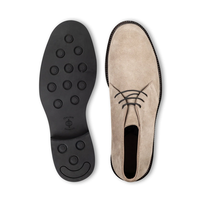 Classic Suede Leather Chukkas Black Boot For Men