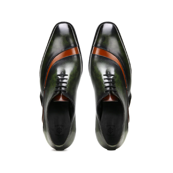 Handcrafted Leather Oxford in Burnished Chestnut