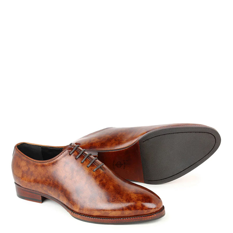 Patina Classic Wholecut Italian Leather Oxford Shoe Tan