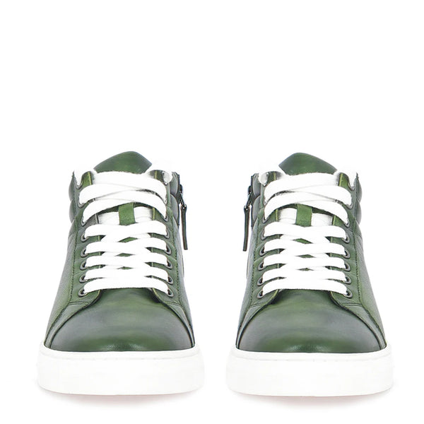 Men Lace Up Leather Handcrafted Sneakers