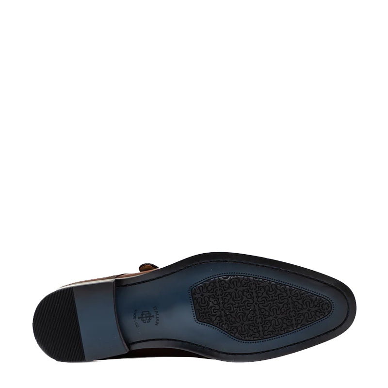 Classic Upper Suede Leather Single MonkStraps Shoe Black