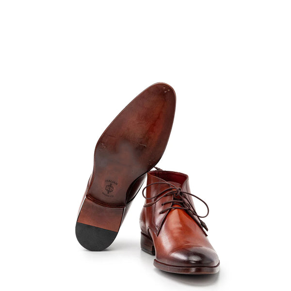 Men Custom Handmade Lace Up Leather Chukkas Boots