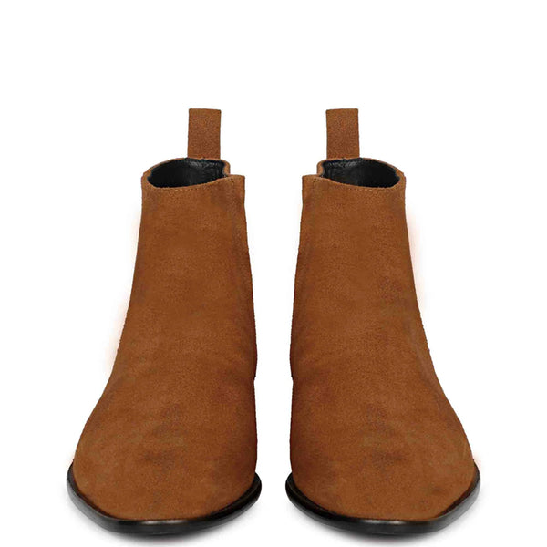 Suede Leather Mid Top Chelsea Boots