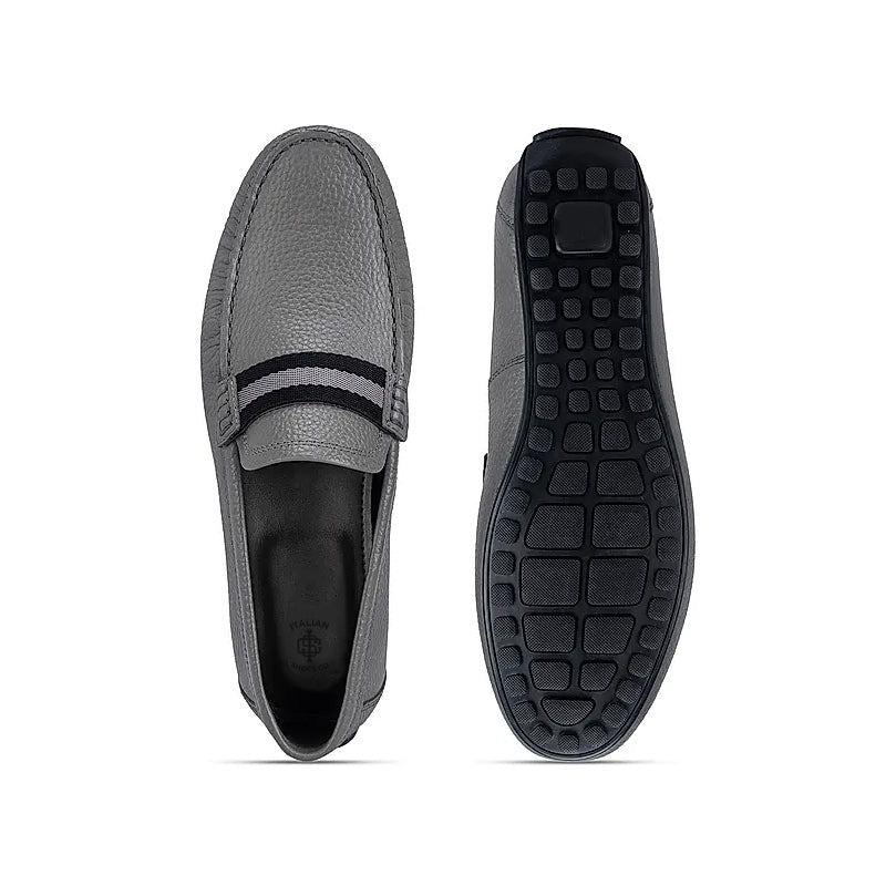 Premium Handmade Leather Moccasins Formal Blue Loafer