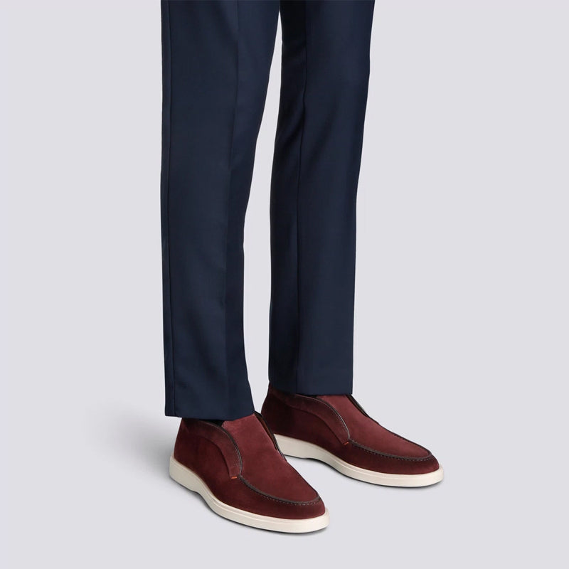 Burgundy Suede Loafer For Men