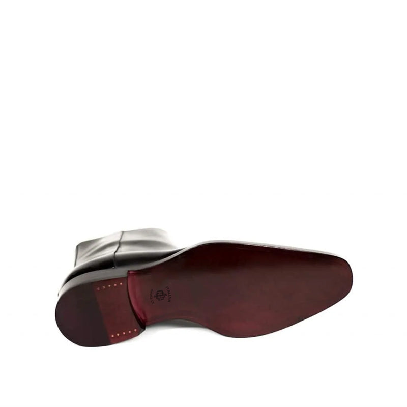 Midnight Classic Shiny Leather Side-Zipper Brown Boot