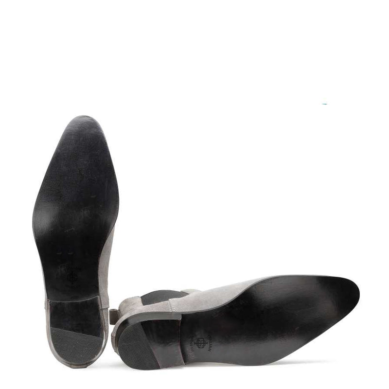 Luxury Classic Suede Italian Leather Chelsea Grey Boot