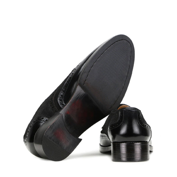 Patent Suede Leather Derby Shoe