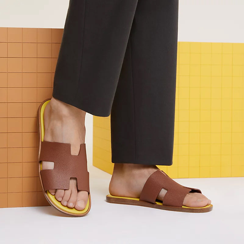 Haven Epsom H Style Slip-On Brown Yellow