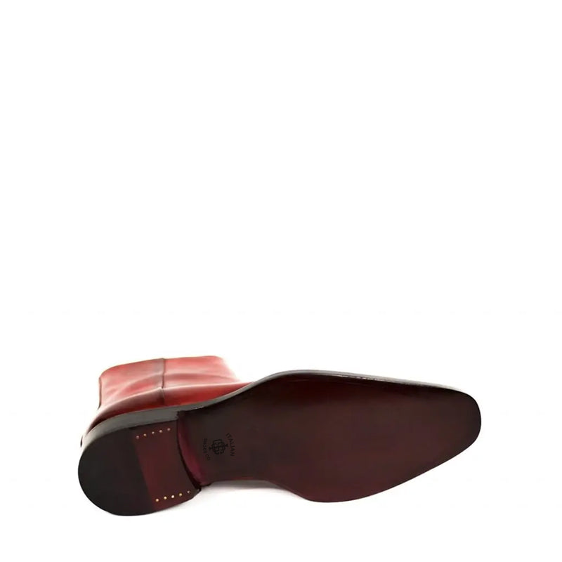 Midnight Classic Shiny Leather Side-Zipper Brown Boot