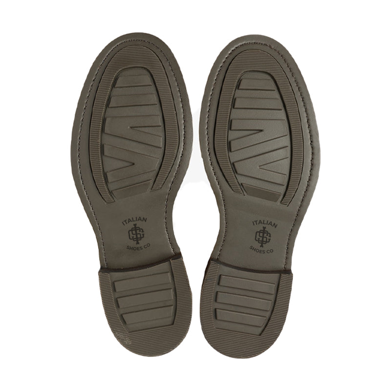 Leather Lace-Up Wingtip High Ankle Brown Boot