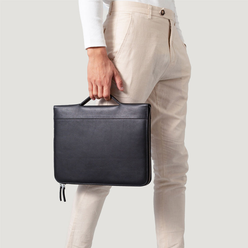 The Eclectic Leather Brown Folio Organizer