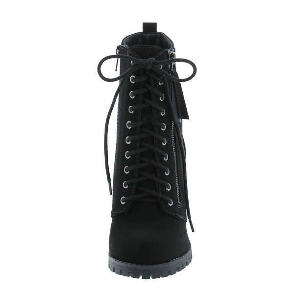Urban Lace Up Suede Ankle Boots