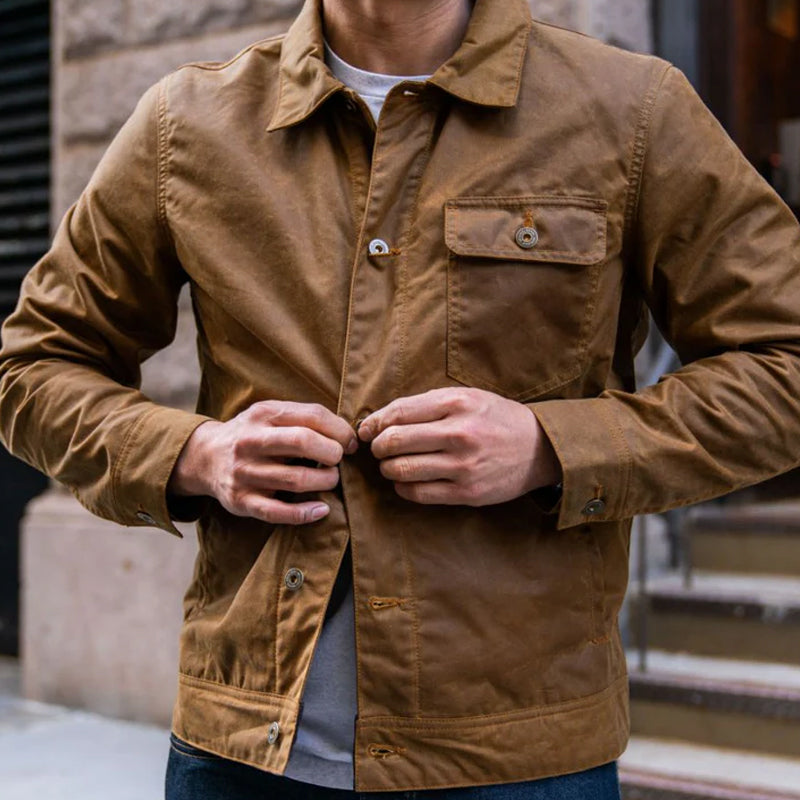 Campo In Tela Cerata Jacket Dark Olive