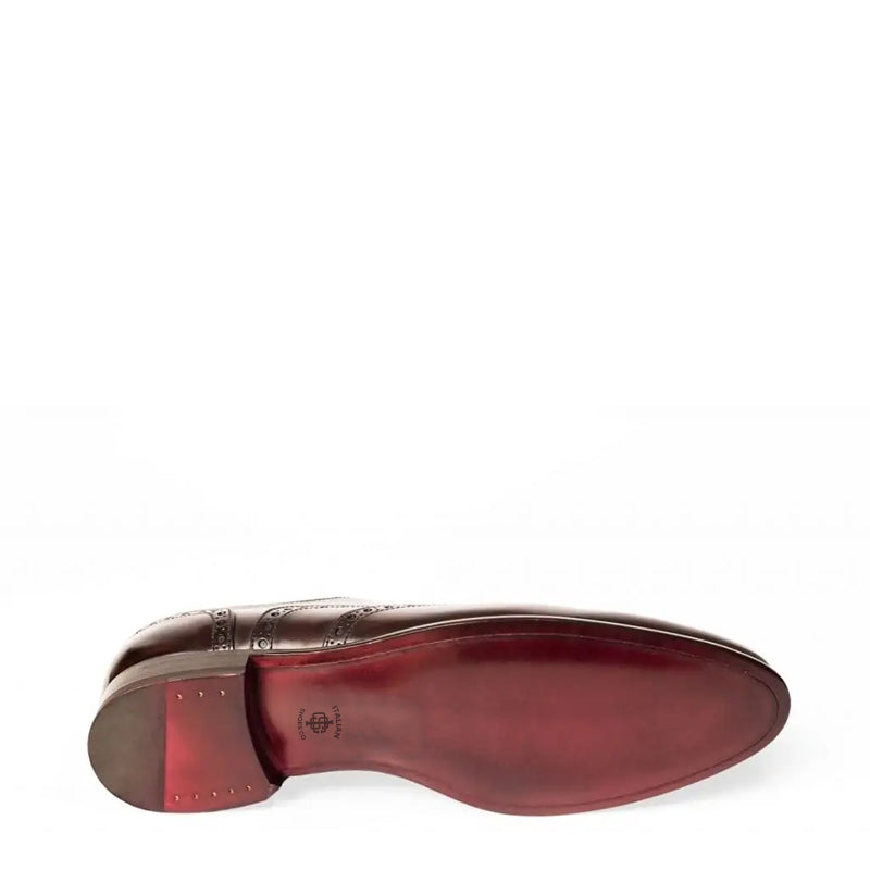 Wingtip Shiny Leather Oxford Tan / Brown Shoe