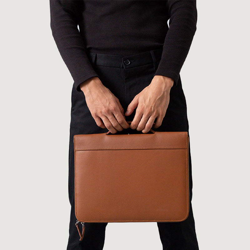 The Eclectic Leather Brown Folio Organizer