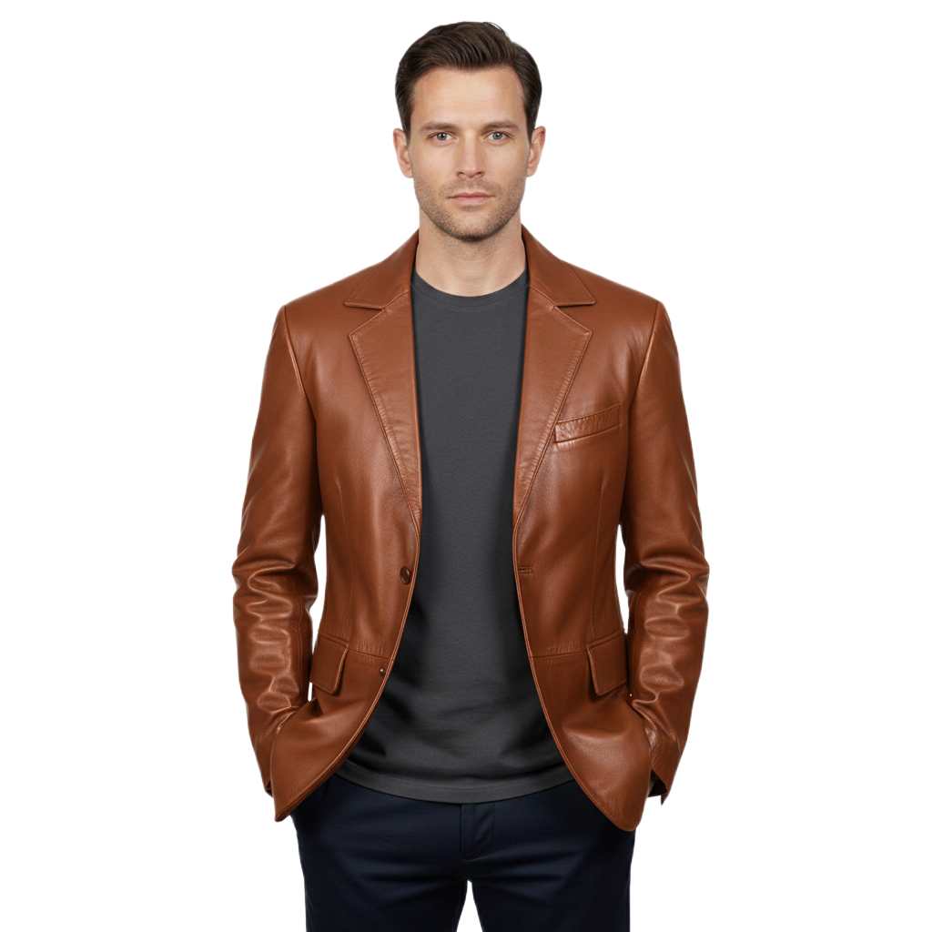 Astaire Leather Blazer