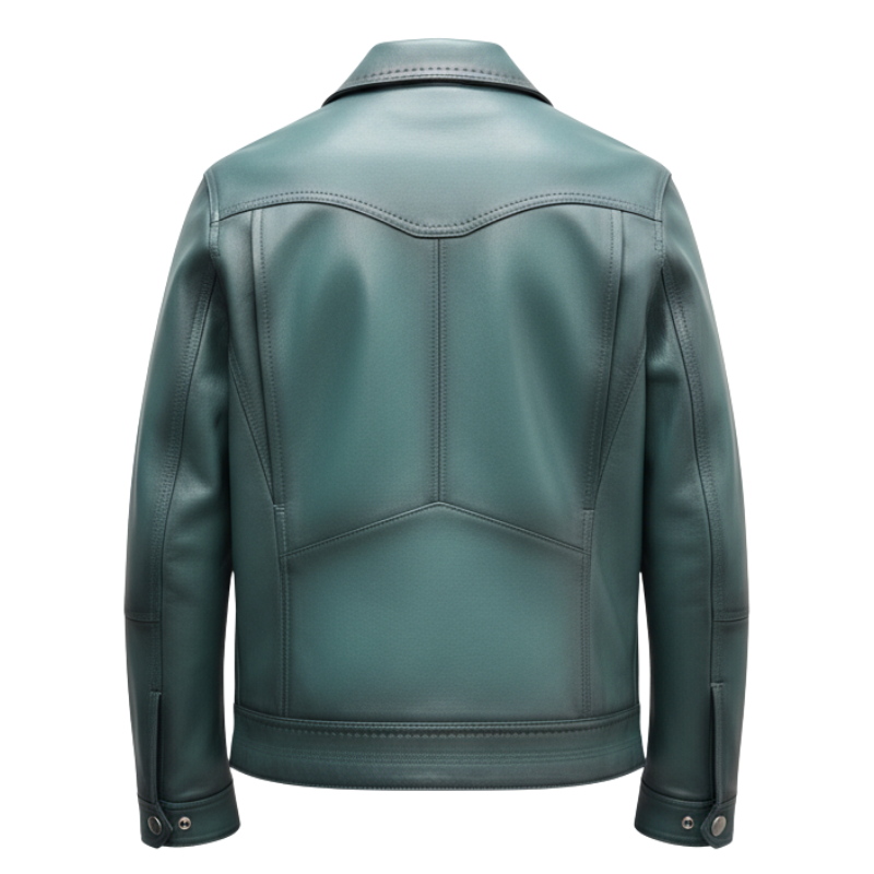 Emerald Leather Moto Jacket