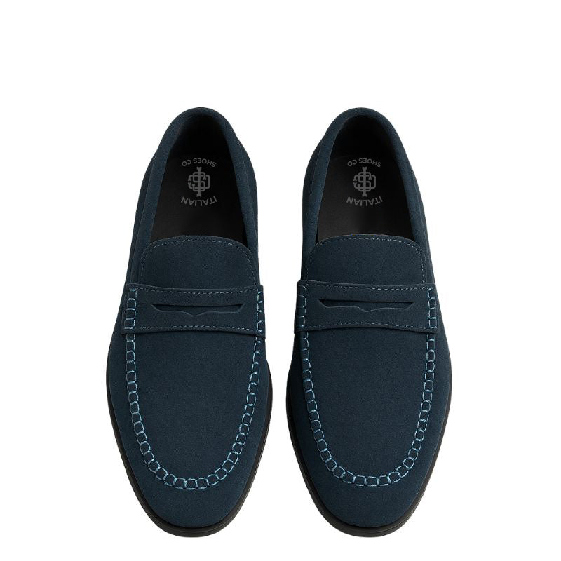 Italian Suede Penny Loafer for Mens