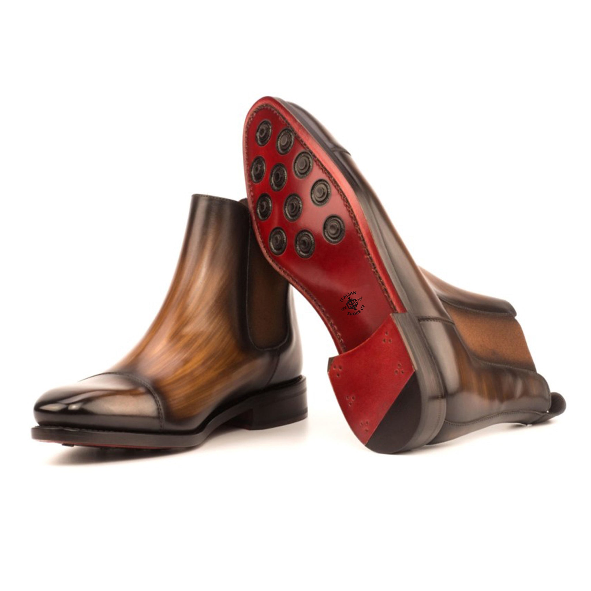 Brown Patina Chelsea Boots
