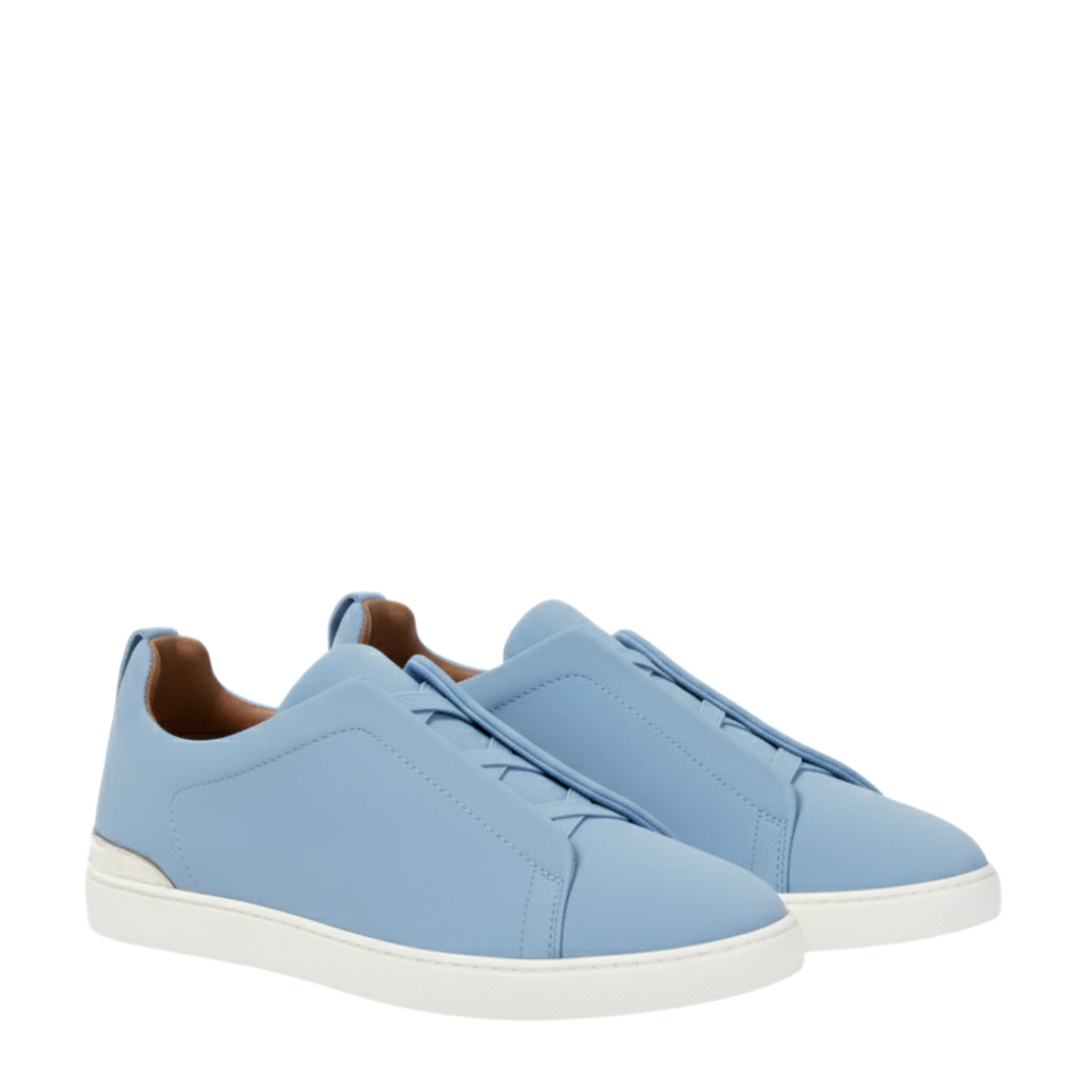 Luxury Edition Triple Stitch Light Blue Sneaker for Men's