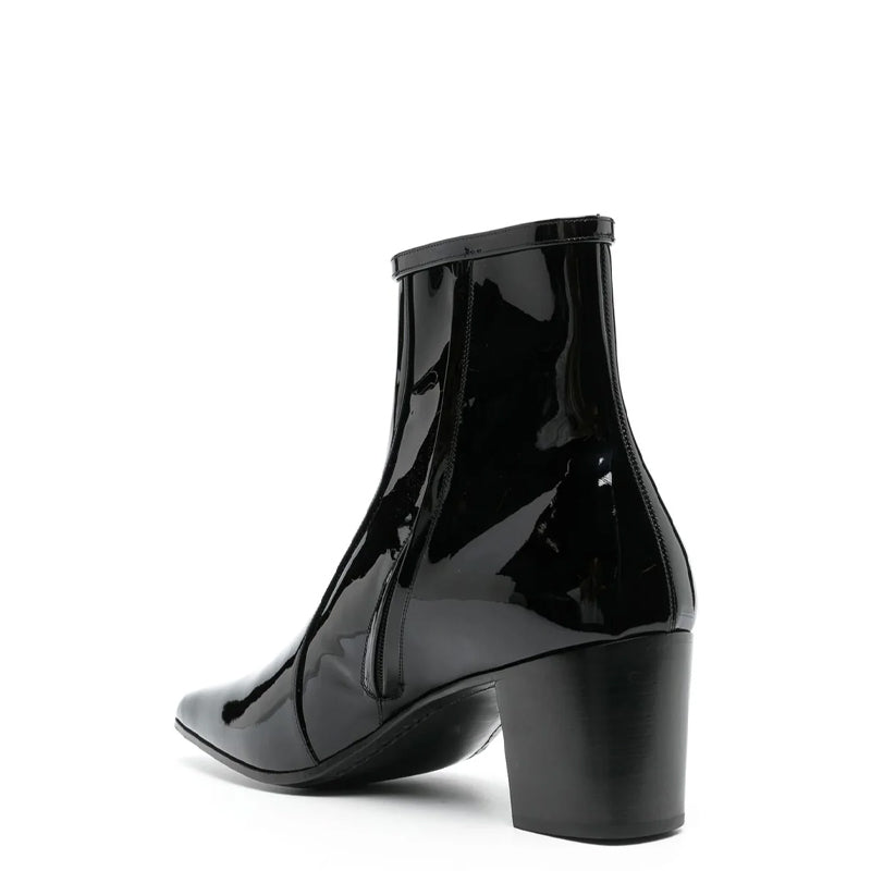 Patent-Leather Ankle Boots