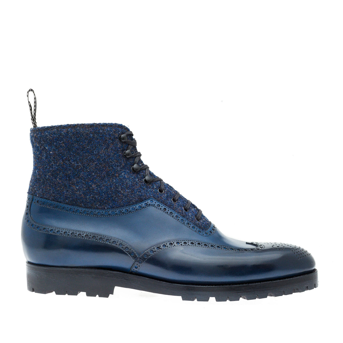Premium Leather Wingtip High Ankle Boot