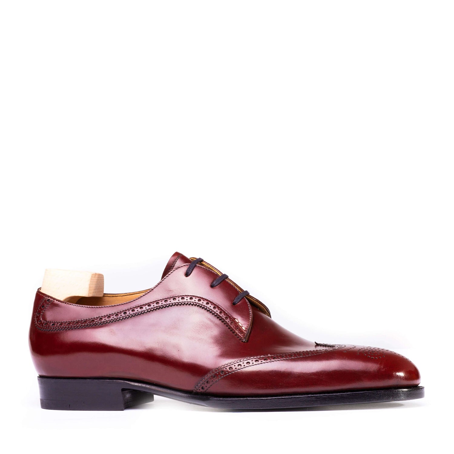 Classic Polished Shiny Leather Derby Shoe