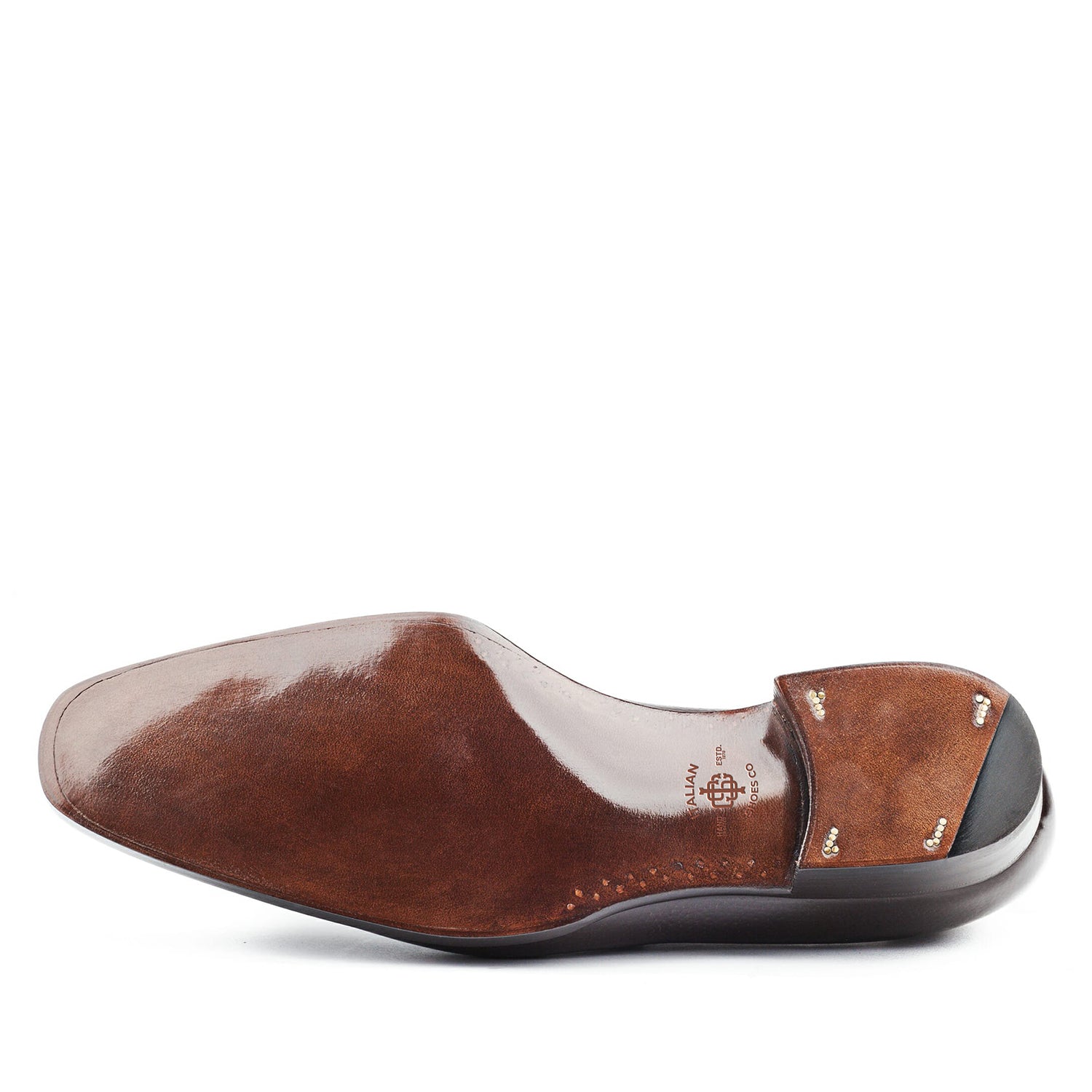 Men Custom Handmade Shiny Leather Loafer