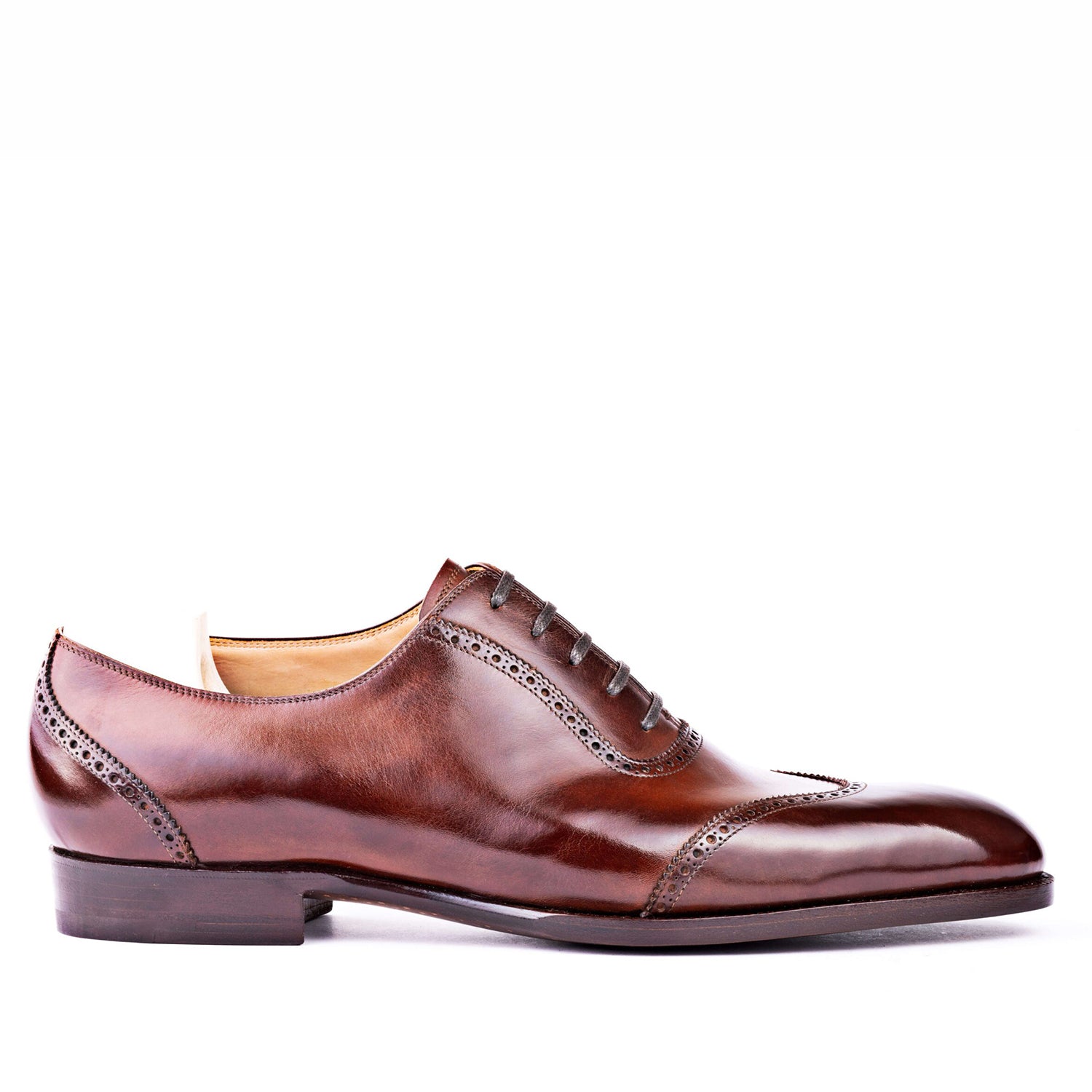 Handmade Plain Shiny Leather Formal Oxford Shoe