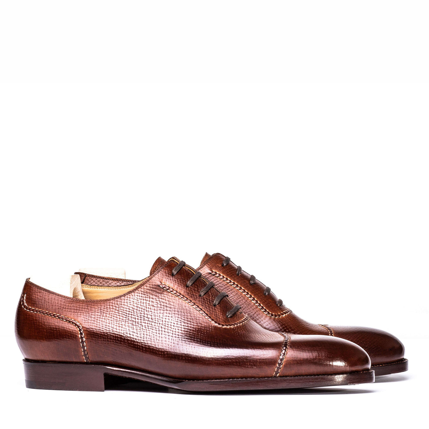 Classic Cap Toe Shiny Leather Oxford Shoe