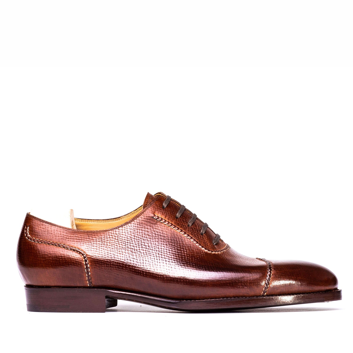 Classic Cap-Toe Shiny Leather Oxford Shoe