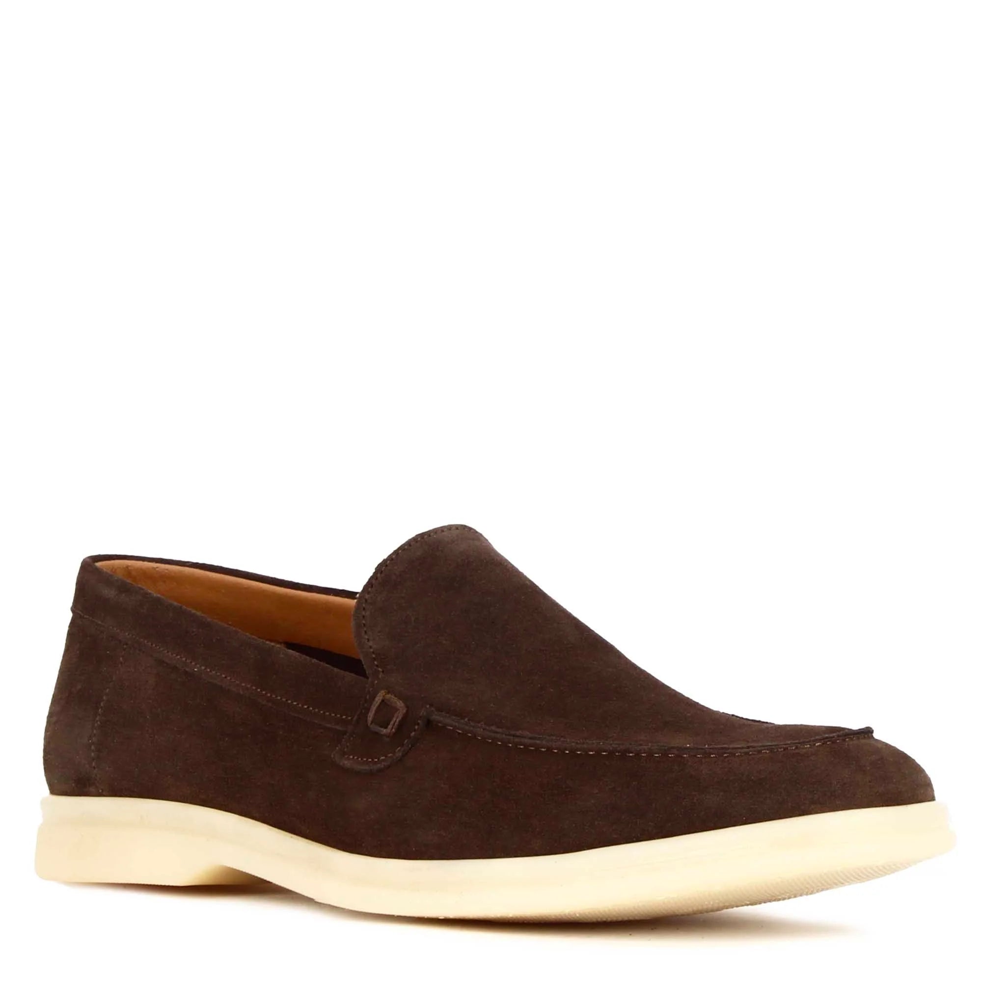 Mille885 Men's Mocassino in Suede Brown