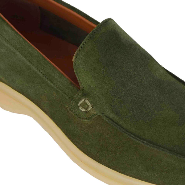 Olive Loafer in Suede Leather