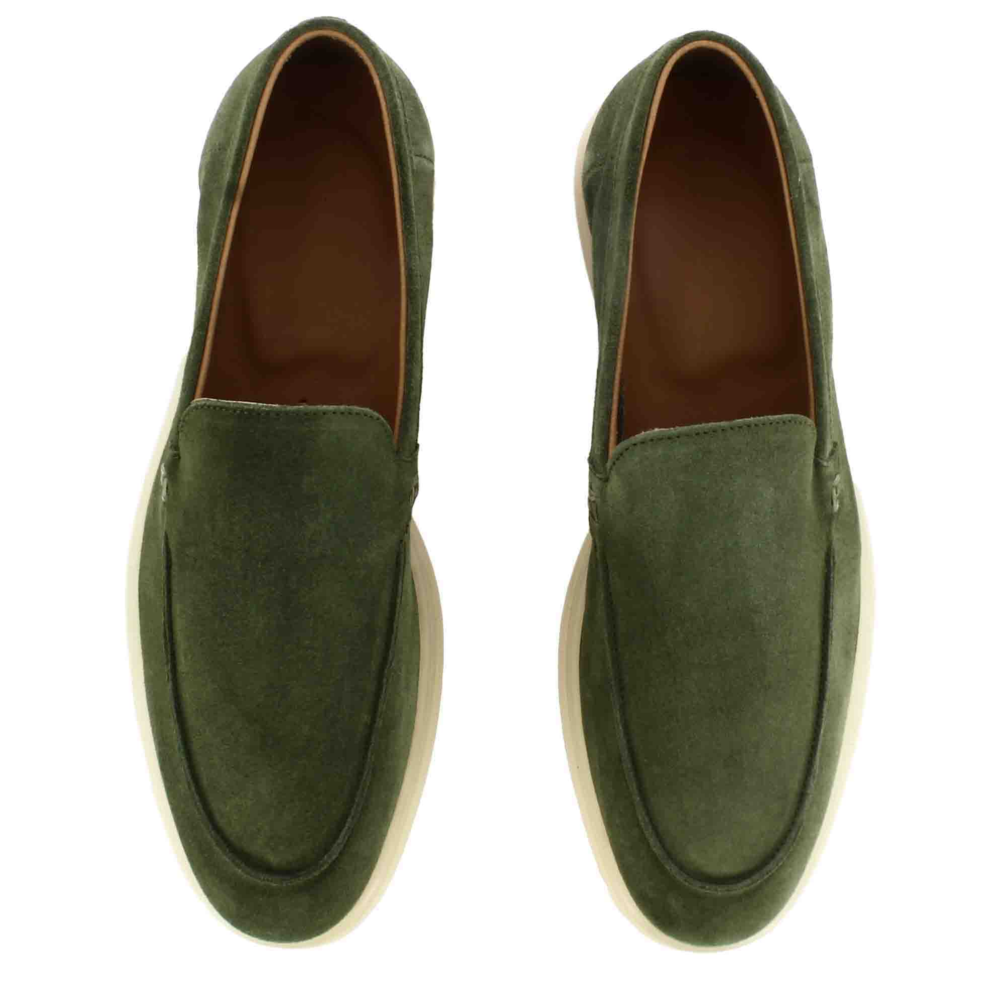 Olive Loafer in Suede Leather