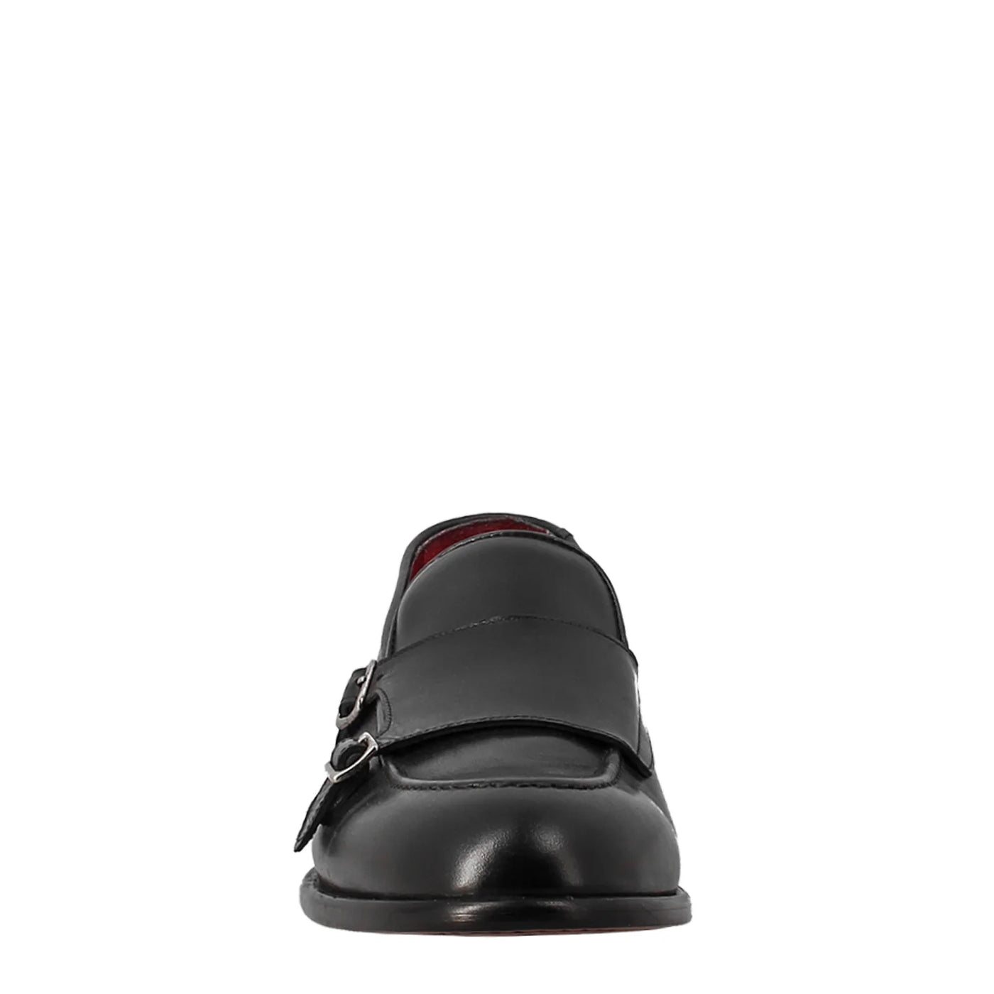 Men's Black Double Buckle Moccasin