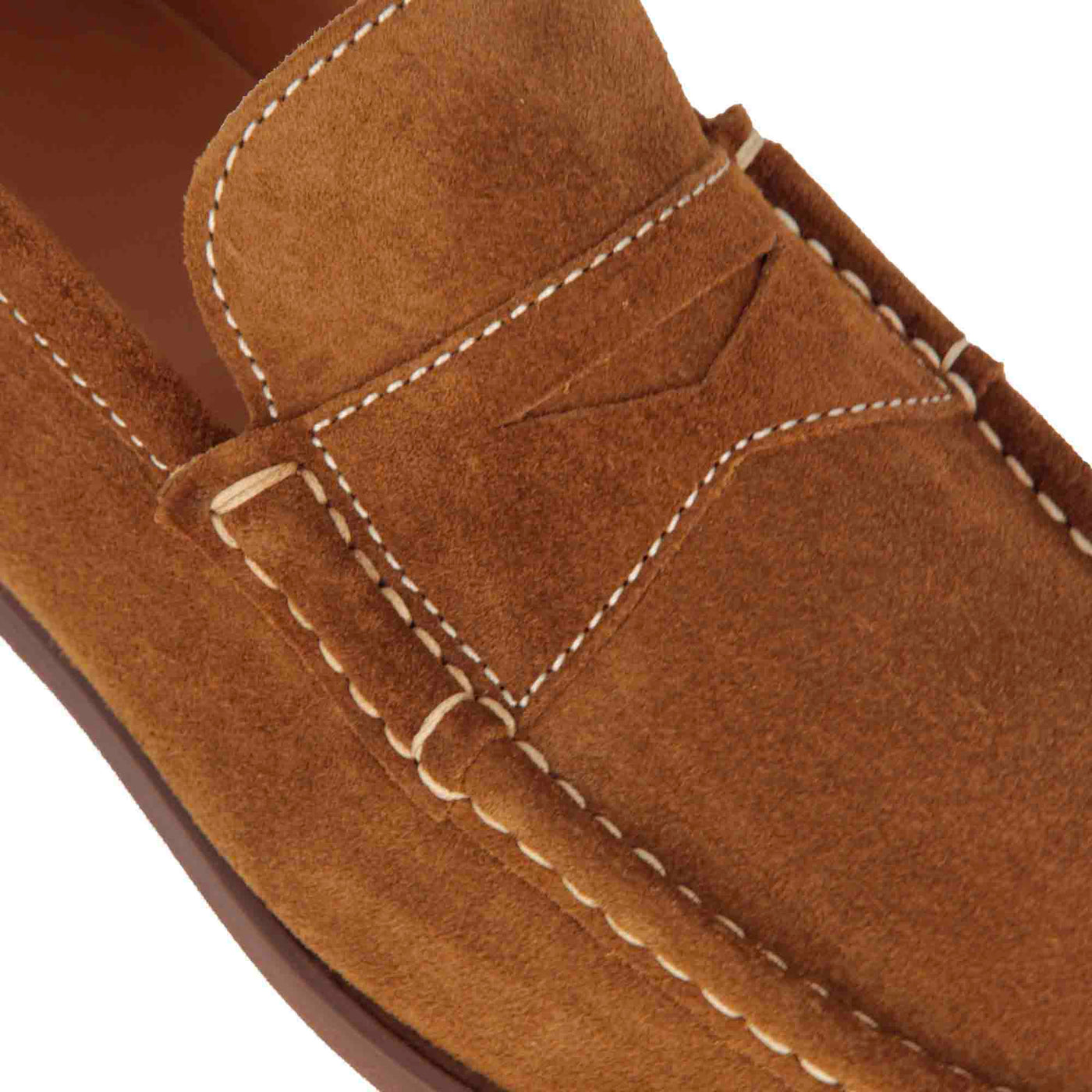 Handmade light brown suede men's Loafer