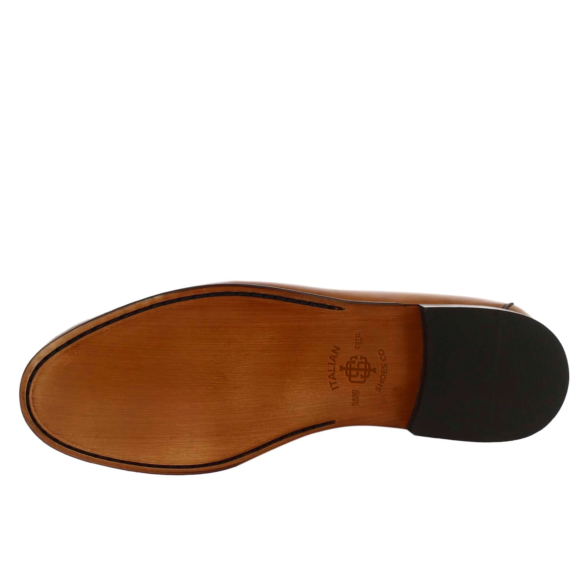 Handmade men's loafers in brown calf LEATHER